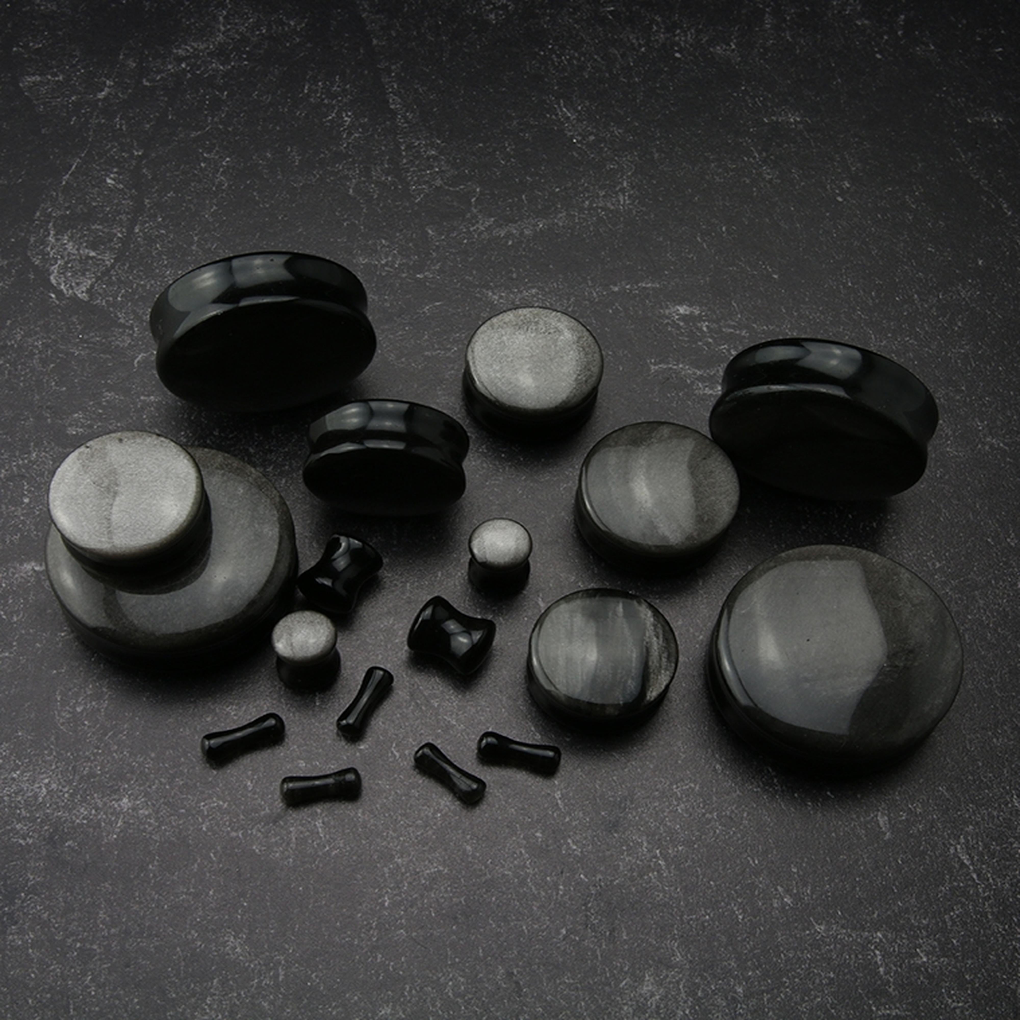Silver Obsidian Plugs