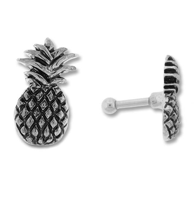 Silver Pineapple Tragus / Cartilage Barbell
