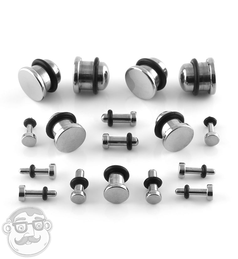 Simple Single Flare Steel Plugs