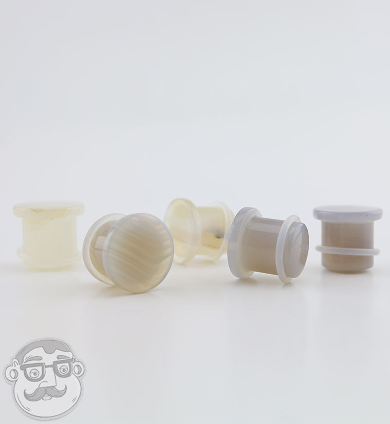 Agate Stone Single Flare Tophat Plugs