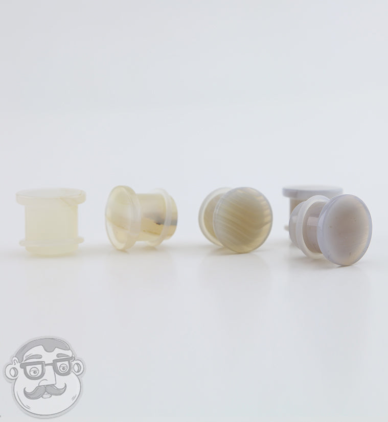 Agate Stone Single Flare Tophat Plugs