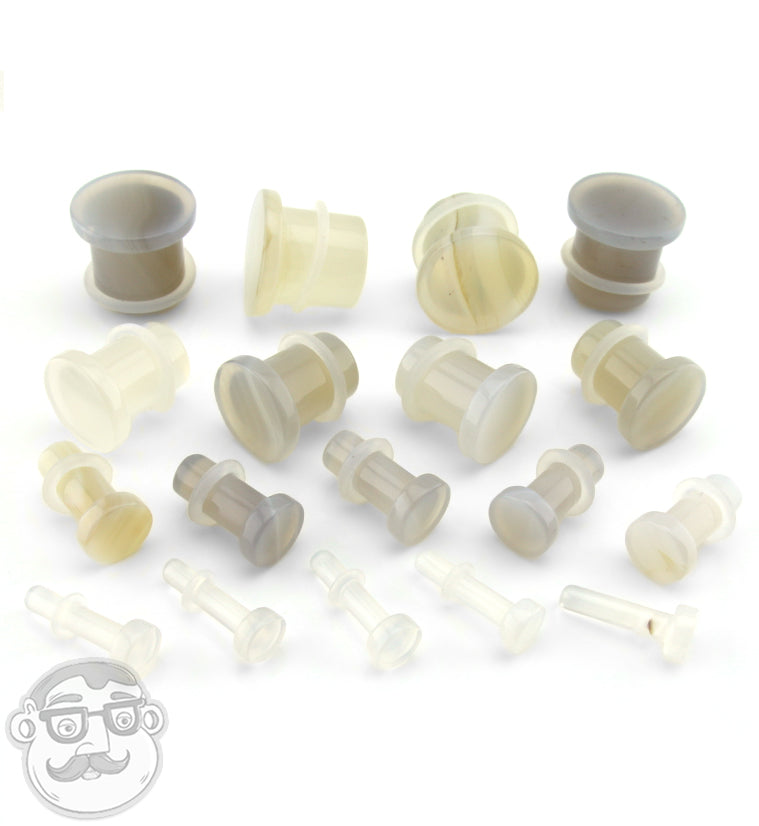 Agate Stone Single Flare Tophat Plugs