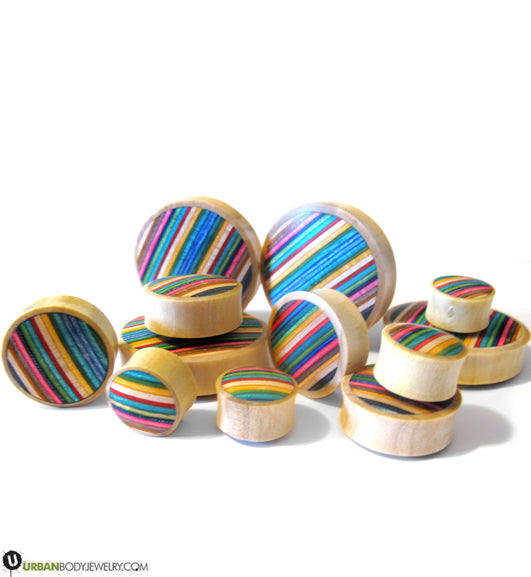 Blonde Wood Skateboard Plugs