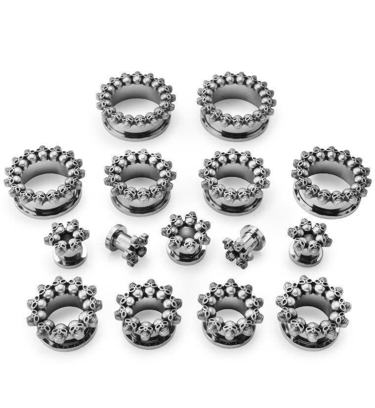 Skull Lined Stainless Steel Tunnels