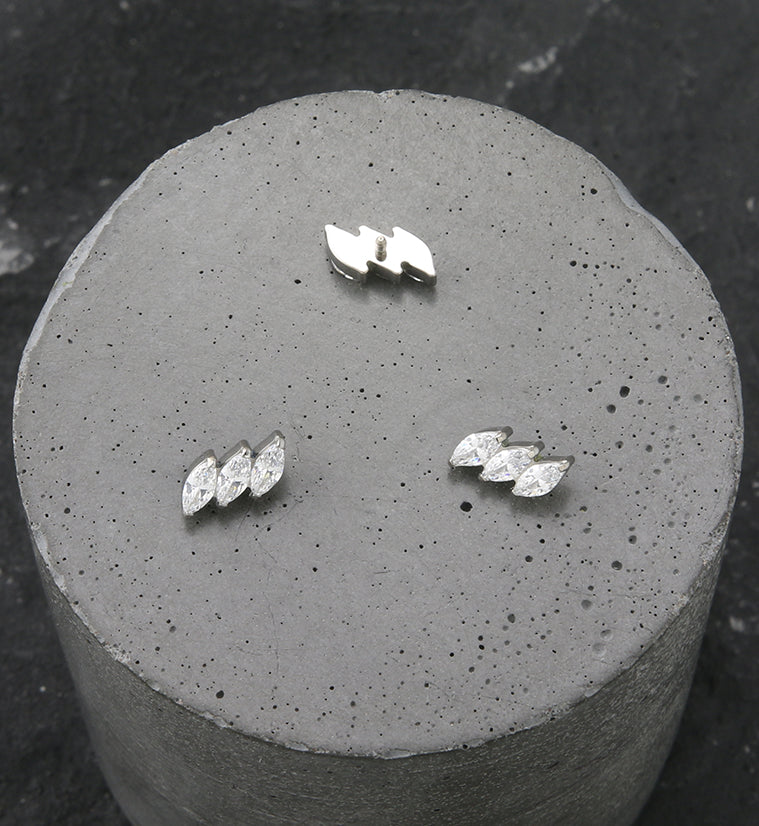 Slant CZ Internally Threaded Titanium Top