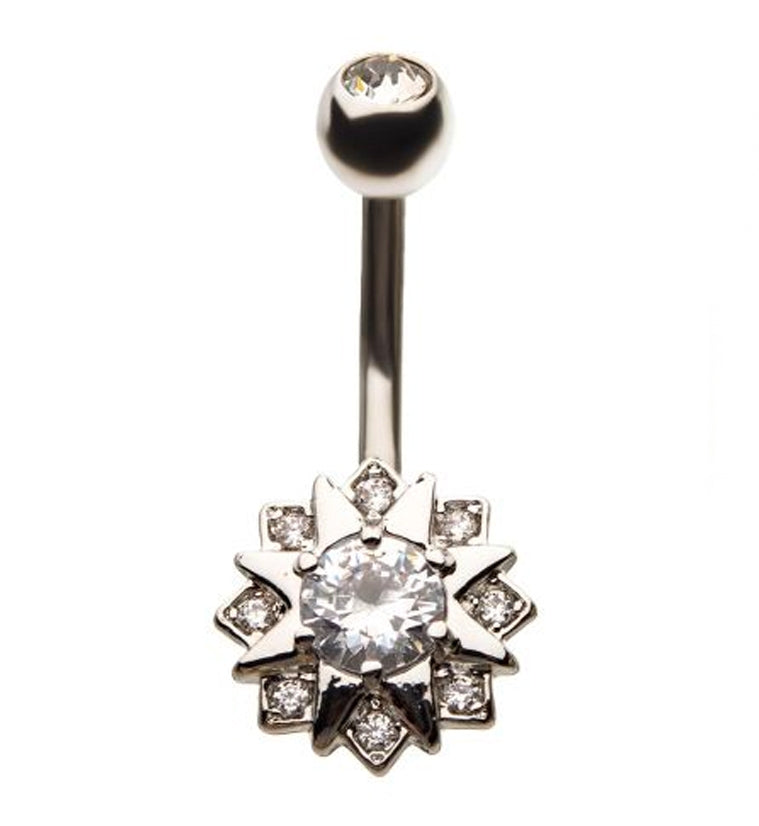 Sleet CZ Belly Ring