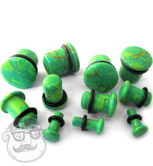 Gutter Green Stone Plugs