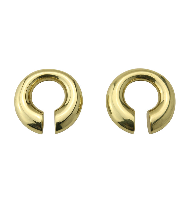 Small Keyhole Brass Ear Weights