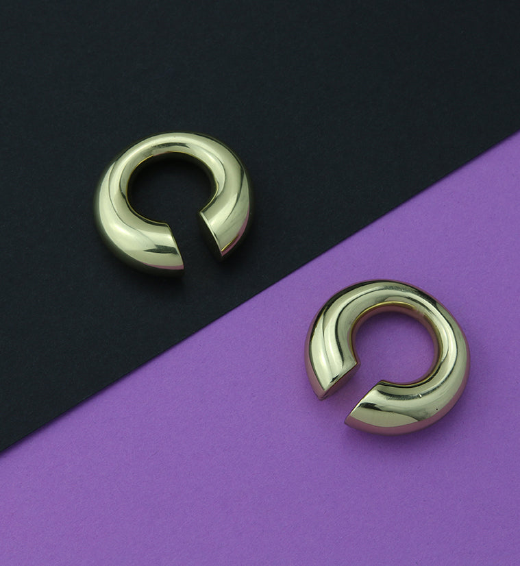 Small Keyhole Brass Ear Weights