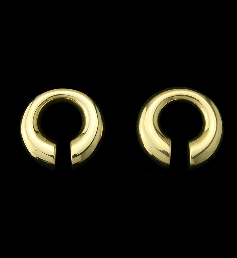 Small Keyhole Brass Ear Weights