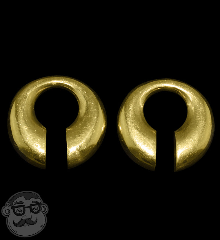 Small Keyhole Brass Ear Weights