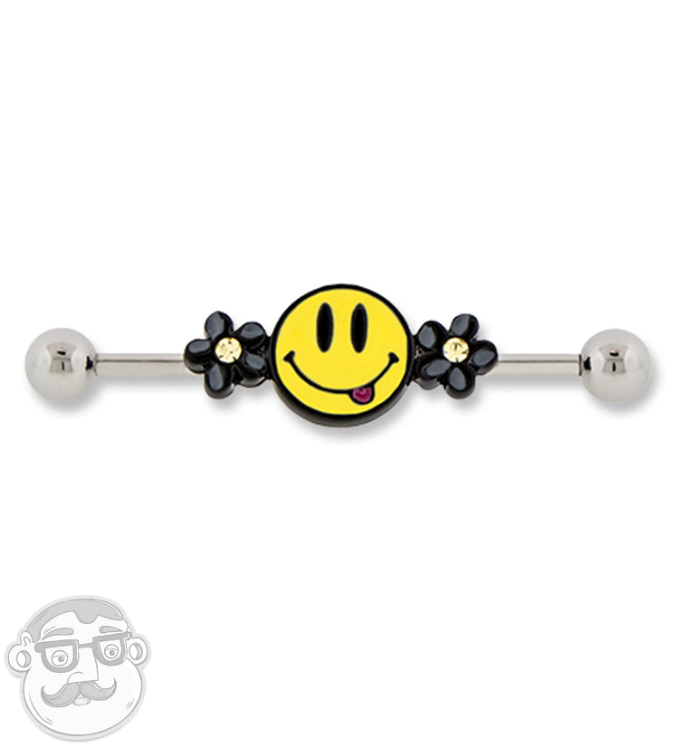 Smiley Face Industrial Barbell