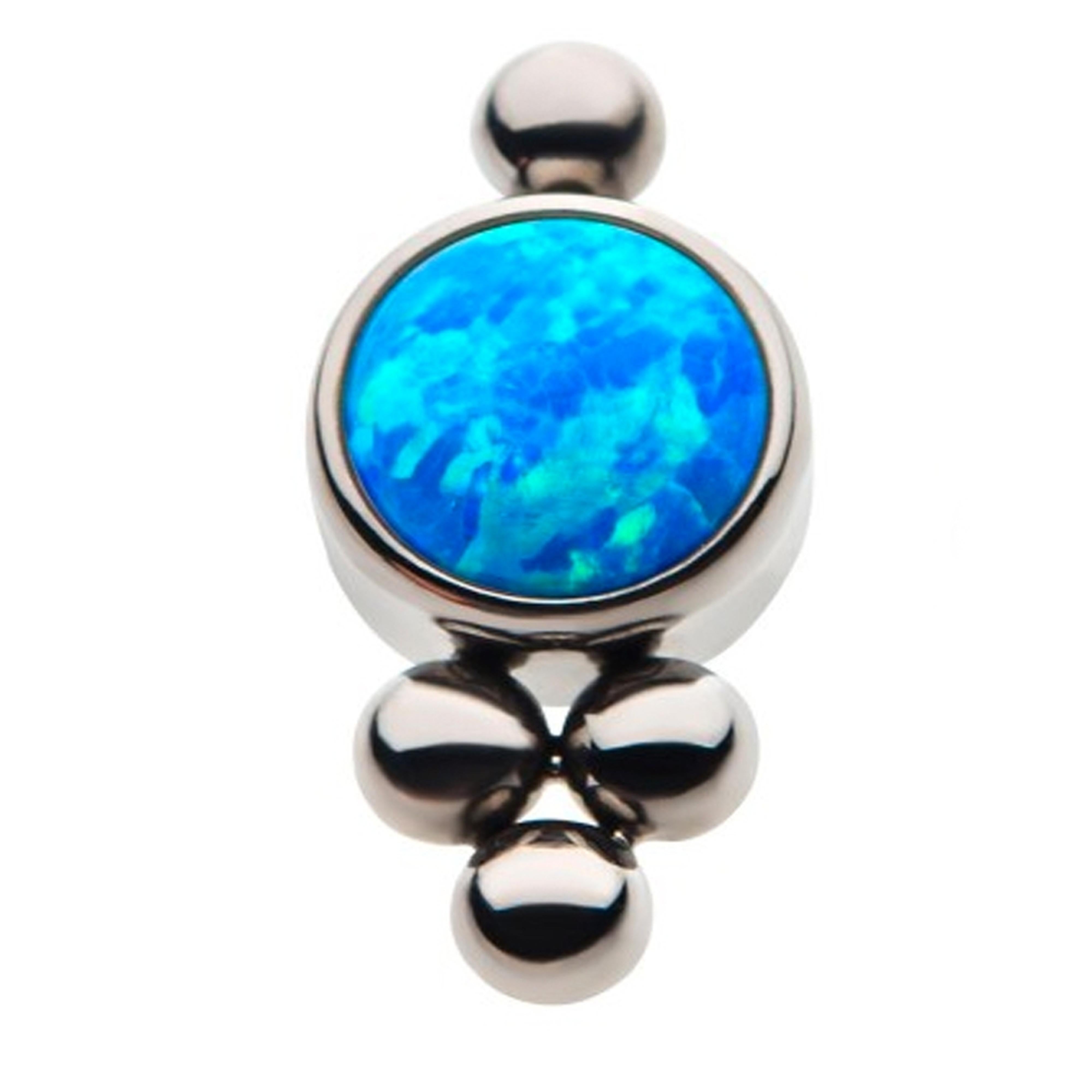 Sole Blue Opalite Titanium Threaded End