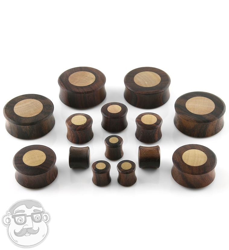 Sono Wood Plugs With Crocodile Wood Inlay