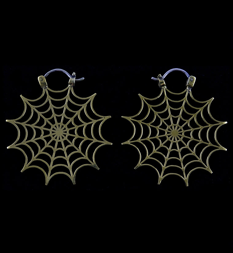 Spider Web Brass Ear Weights