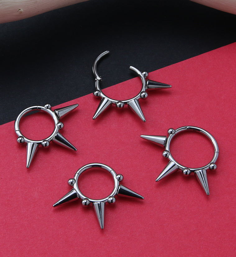 Spike Titanium Hinged Segment Ring