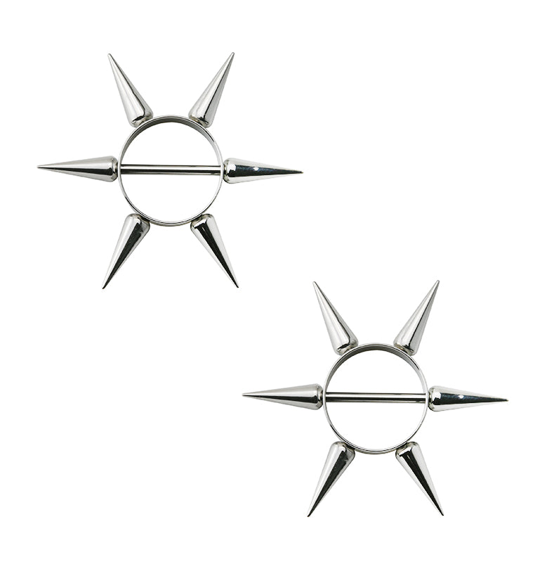 XL Spiked Nipple Rings
