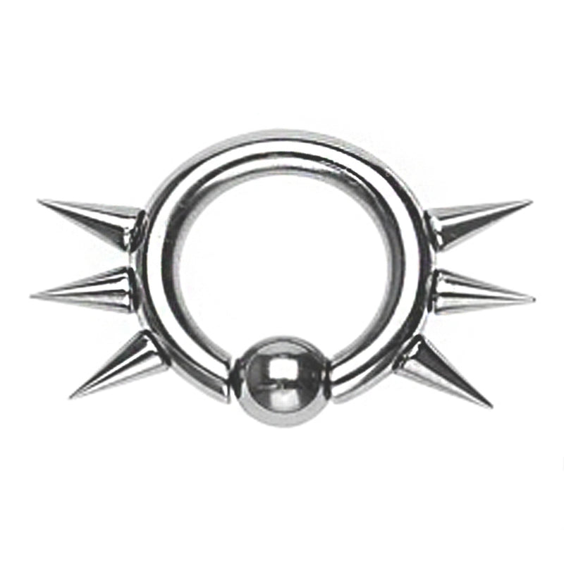 Spiked Snap in Captive Bead Ring