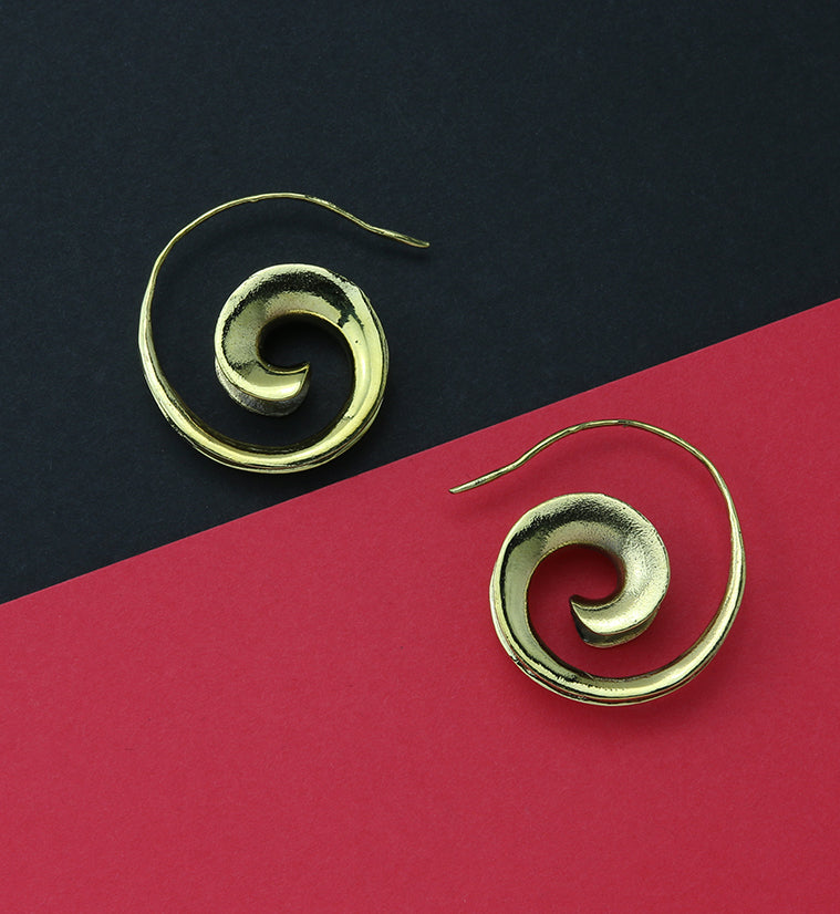 Spiral Brass Hangers / Earrings
