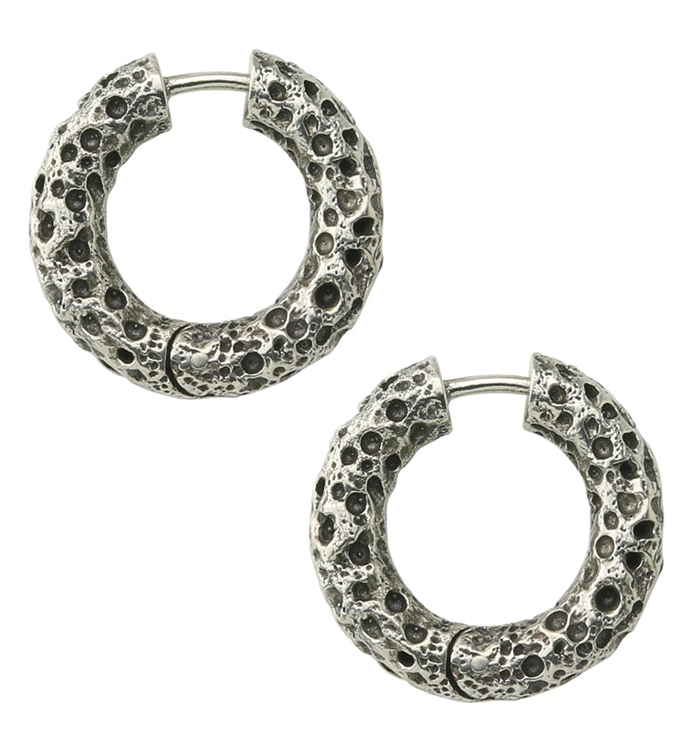 Sponge White Brass Hinged Ear Weights