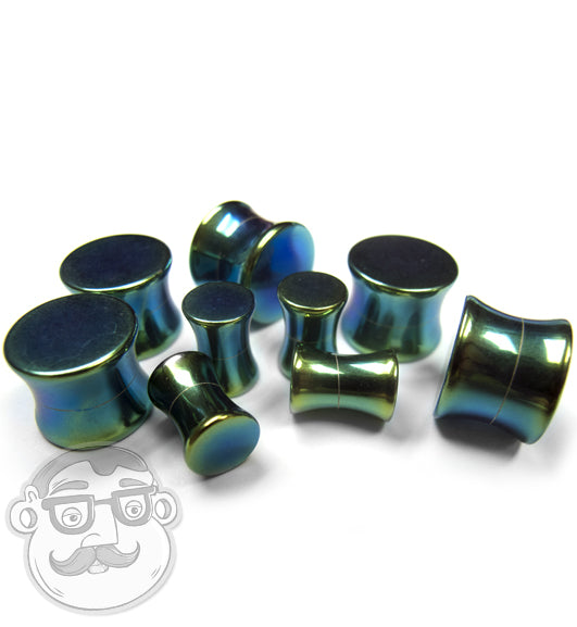 Solid Stainless Steel Green Plugs
