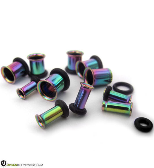 Stainless Steel Rainbow Ear Tunnels
