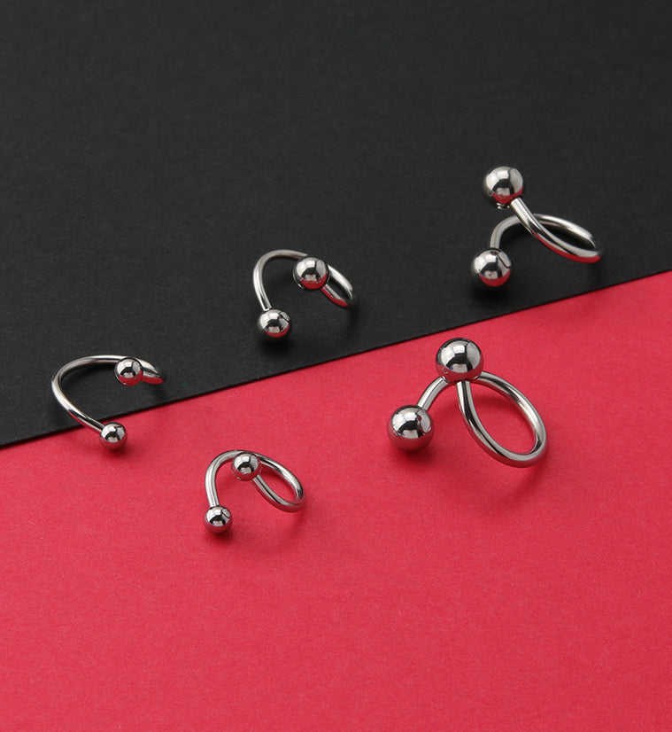 Twisted Stainless Steel Barbell