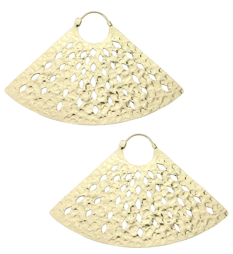 Stamped Vane Brass Ear Weights / Hangers