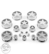Stainless Steel Star Tunnel Plugs