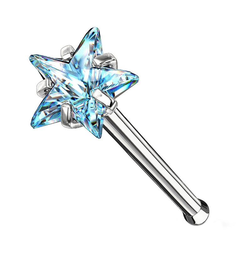 Aqua Star CZ Stainless Steel Nosebone
