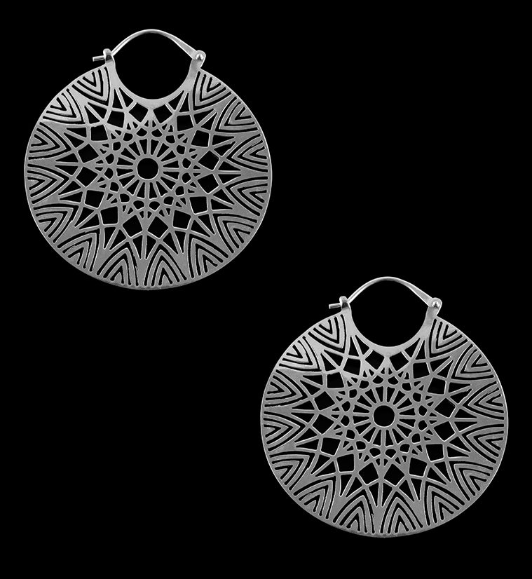Stellar White Brass Earrings / Weights