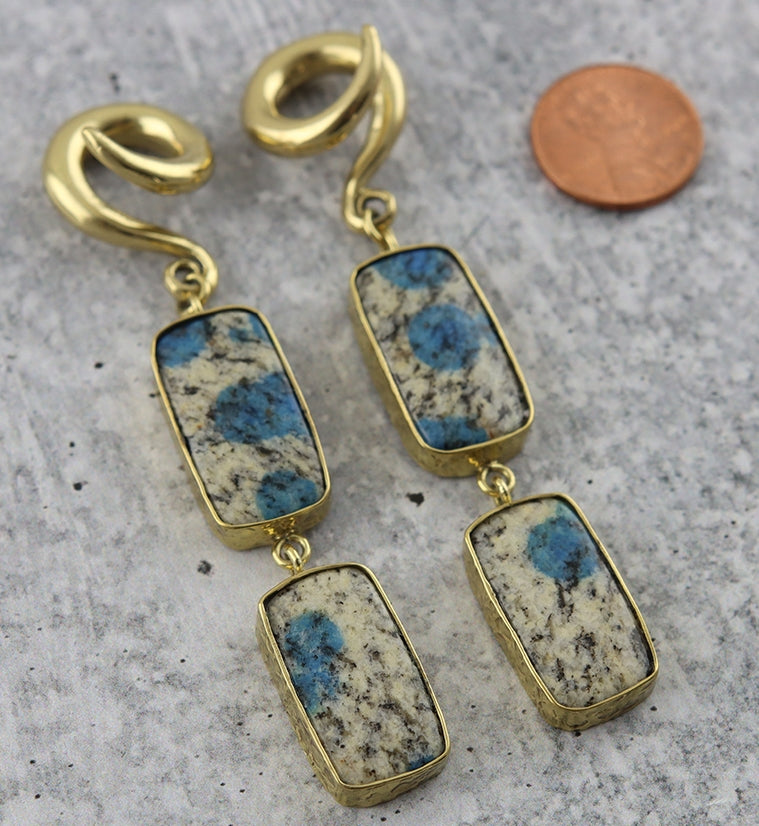 Double K2 Jasper Stone Ear Weights