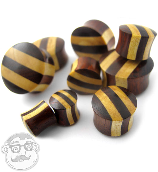 Sono & Pangal Striped Wood Plugs