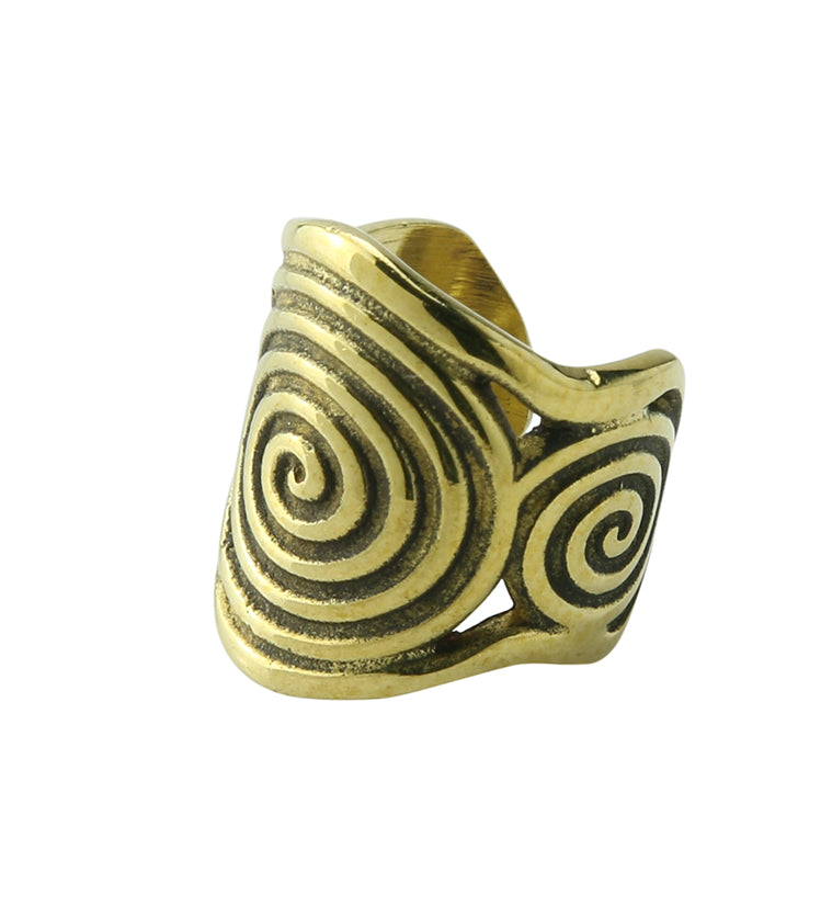 Swirl Brass Ear Cuff