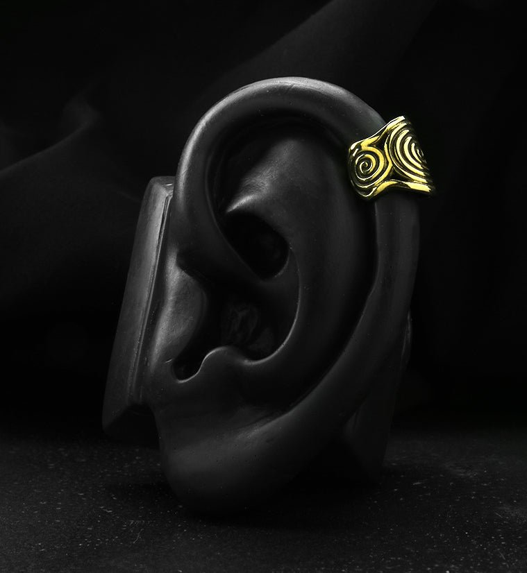 Swirl Brass Ear Cuff