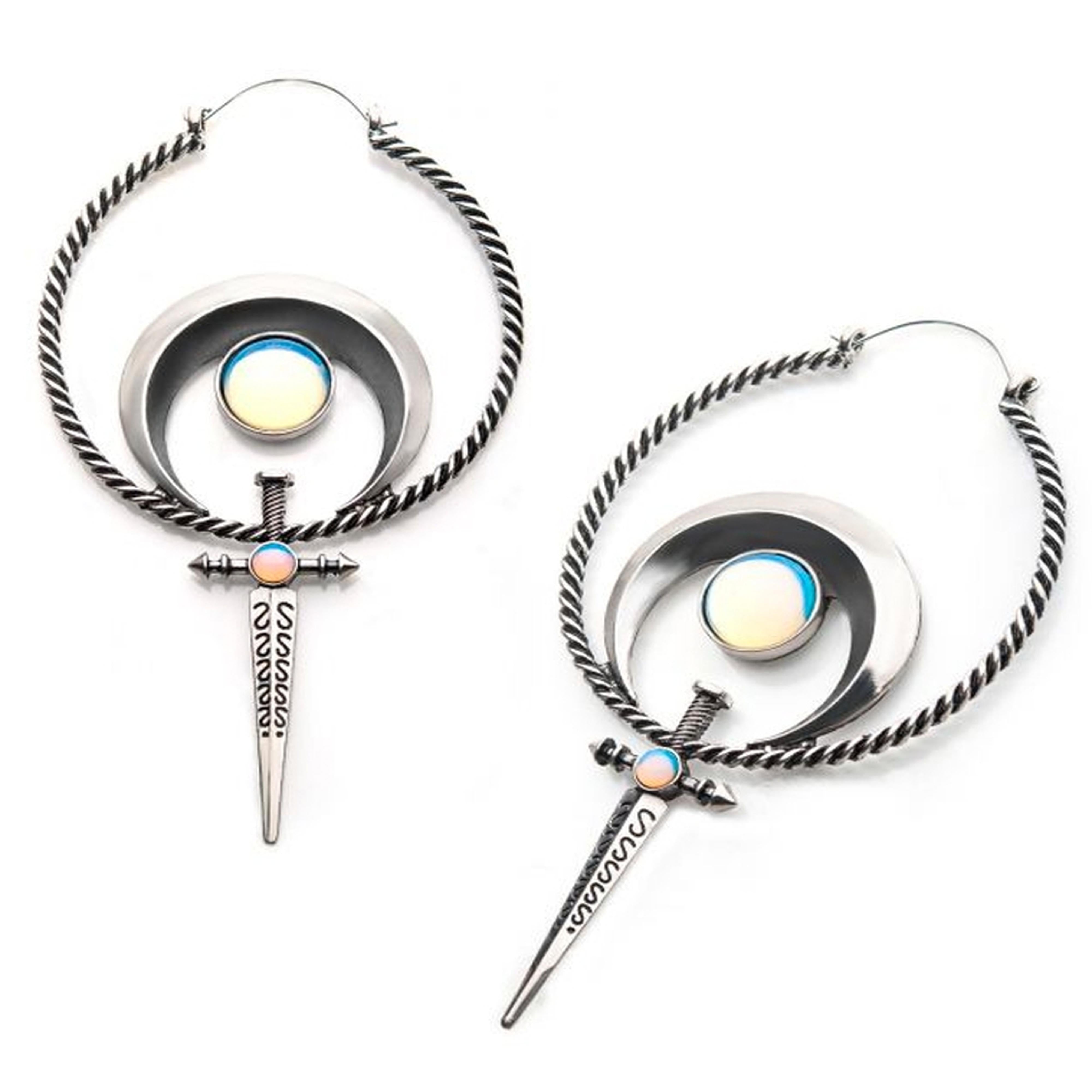 20G Caliber Opalite Plug Hoops