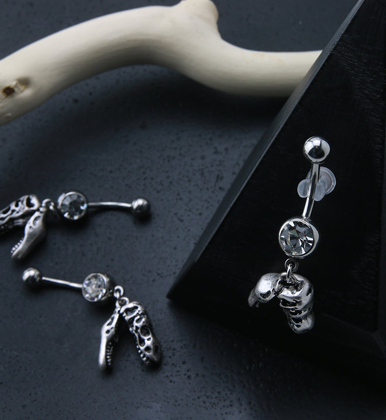 T-Rex Dinosaur Dangle Belly Button Ring