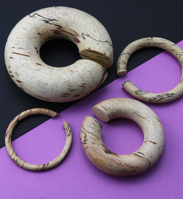 Tamarind Wood Hoop Plugs