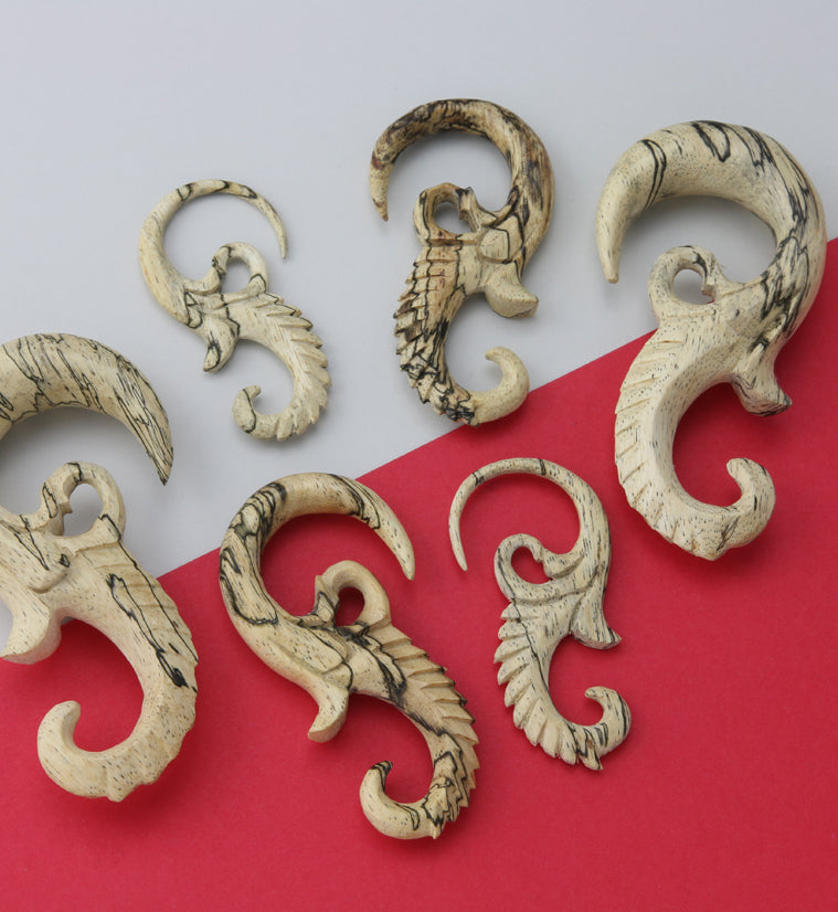Tamarind Wood Seahorse Hanger Plugs