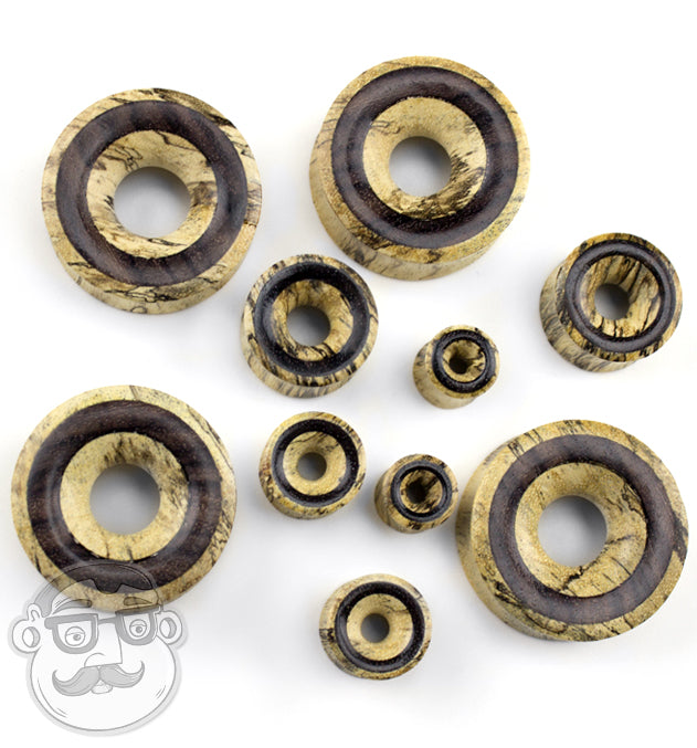 Tamarind Wood Tunnel Plugs With Sono Wood Inlay