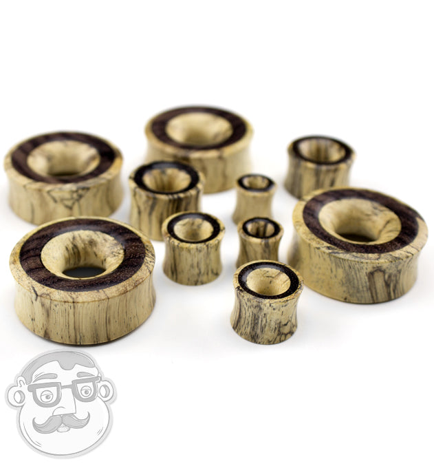 Tamarind Wood Tunnel Plugs With Sono Wood Inlay