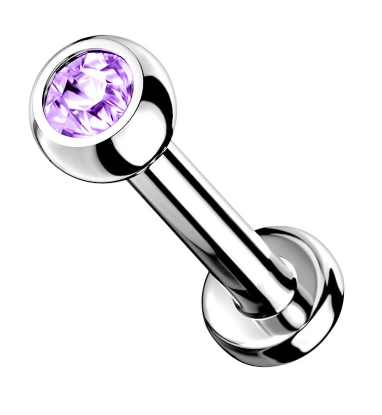 Purple Gem Titanium Internally Threaded Flat Back Post