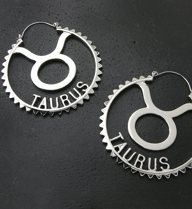 Taurus Sign Plug Hoops
