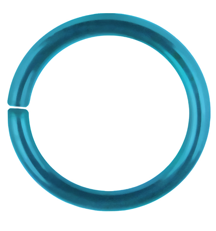18G - 16G Teal Green Niobium Seamless Ring