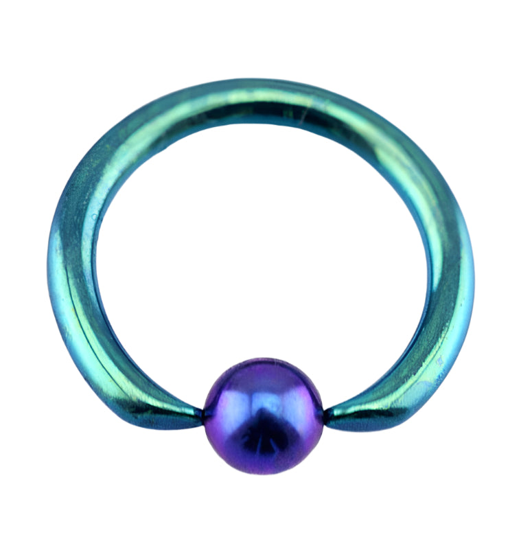 16G Teal & Blurple Niobium Captive Ring