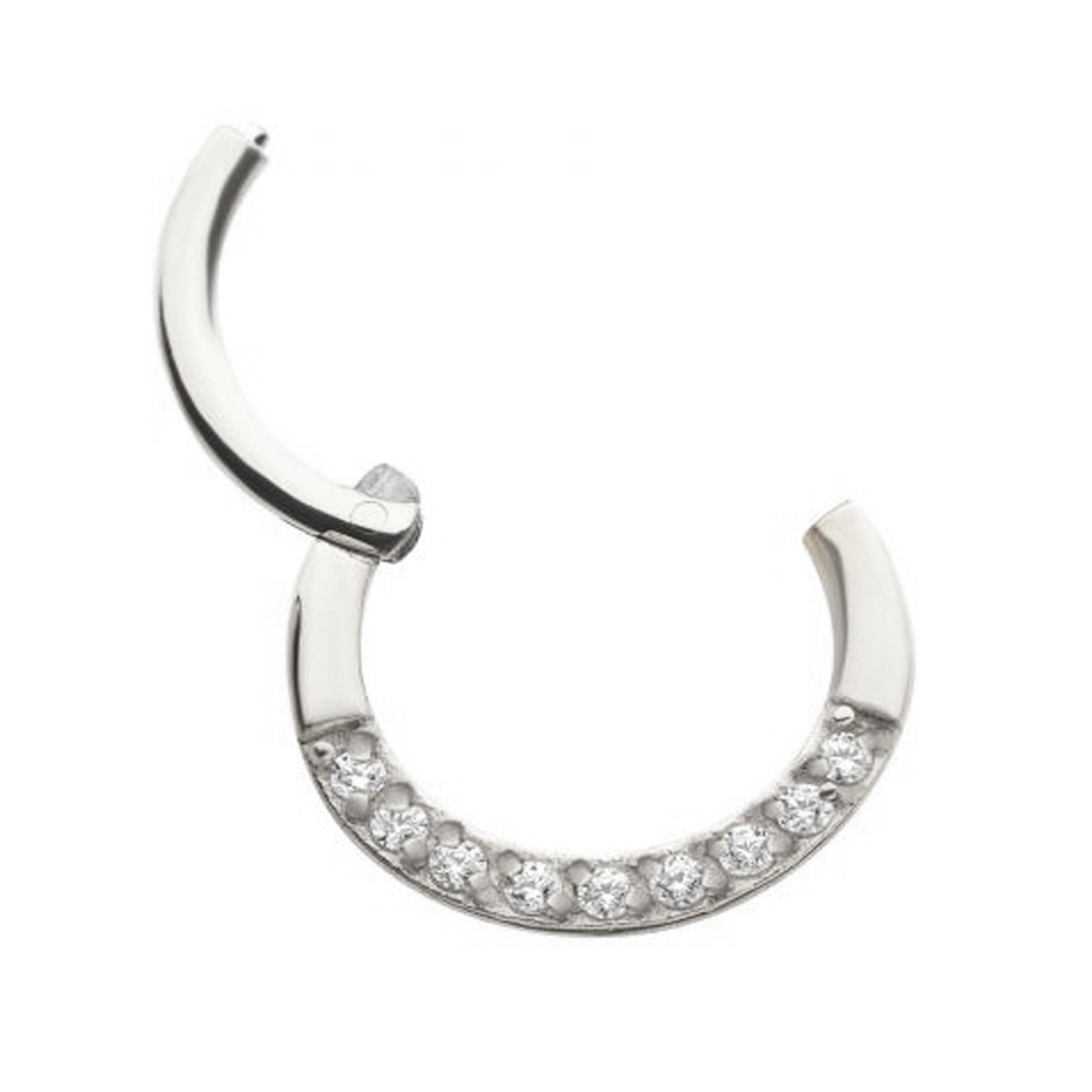 Tenfold CZ Hinged Segment Ring