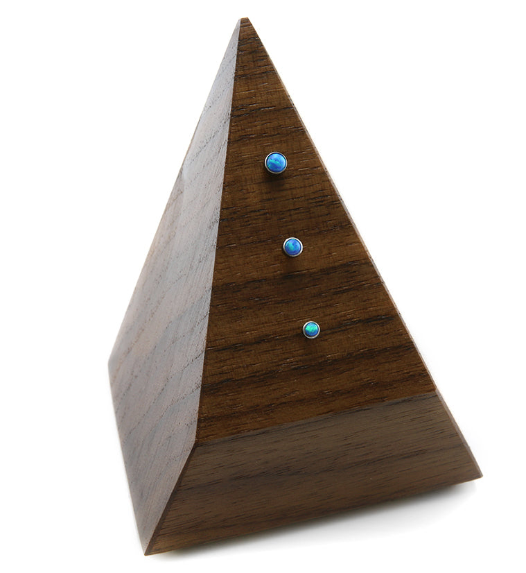 Titanium Threadless Blue Opalite Top