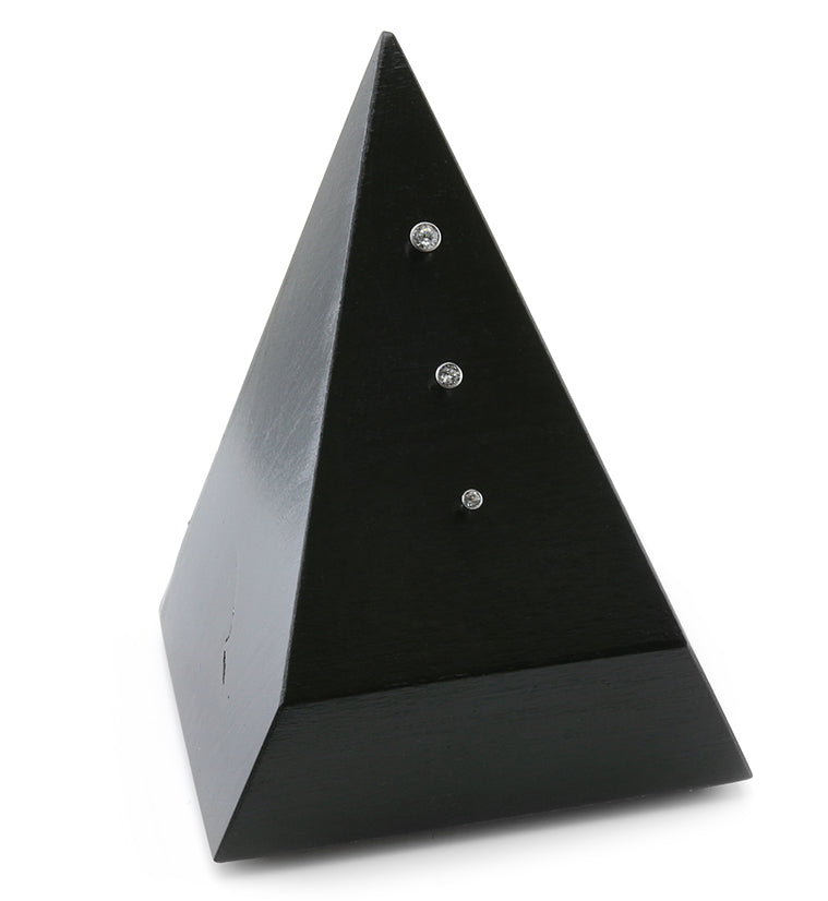 Titanium Threadless CZ Gem Top