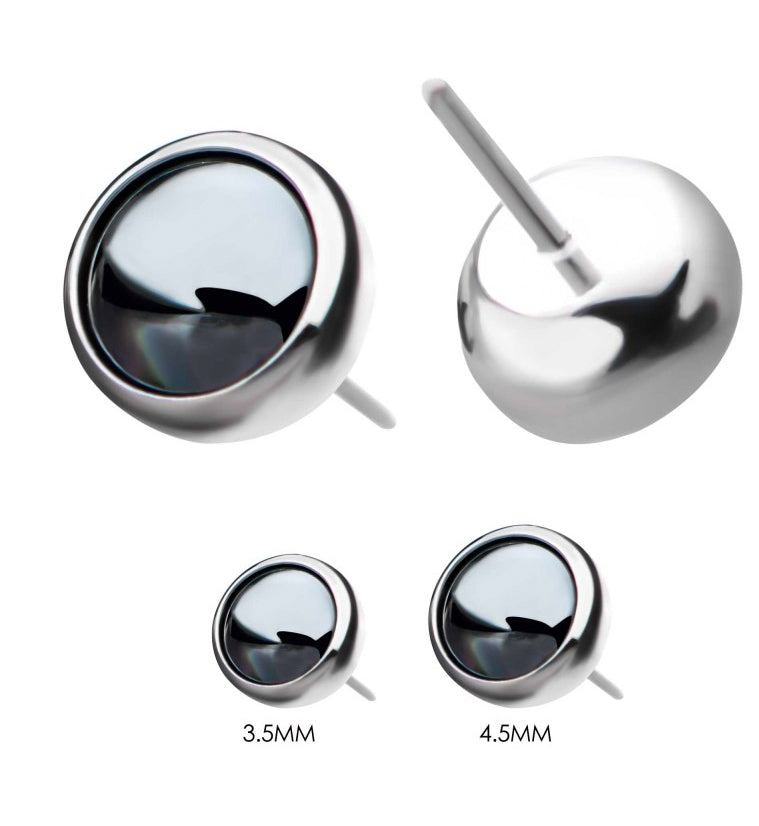 Hematite Threadless Titanium Top