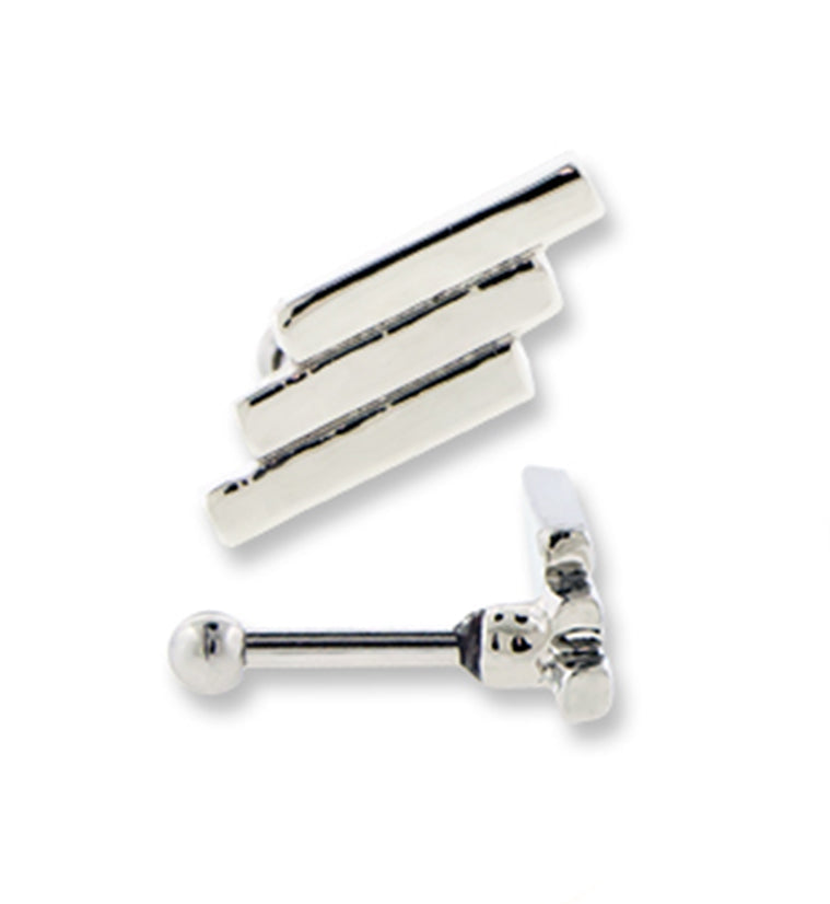 16G Three Strikes Tragus / Cartilage Barbell